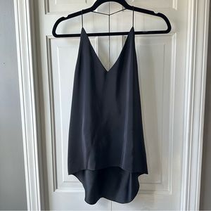 Amanda Uprichard Rhinestone Silk Drapy Halter Blouse